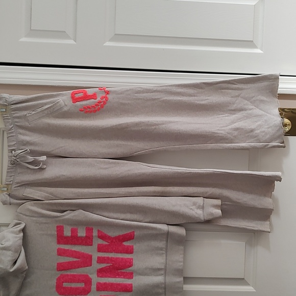 Victoria Secret Pink XS Confetti Hoodie & Boyfriend Pants - Picture 4 of 12